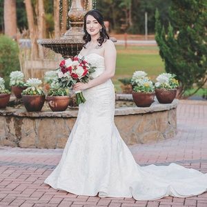 Ivory Oleg Cassini Wedding Dress 4P (Petite)